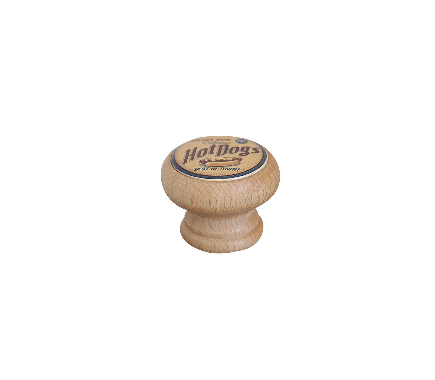 Bouton meuble Hot Dog Bois ø40mm h29mm - B BEAUTY