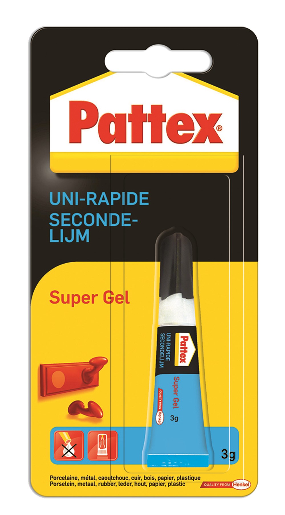 Colle Cyanoacrylate Uni-Rapide Gel 3gr - PATTEX