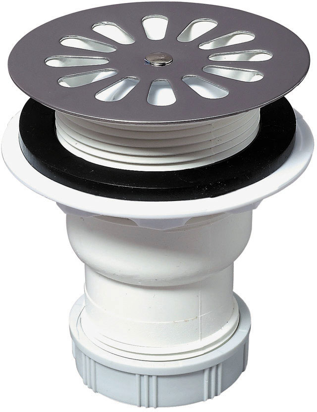 Bonde de douche pour receveur Ø60 mm sortie verticale - WIRQUIN