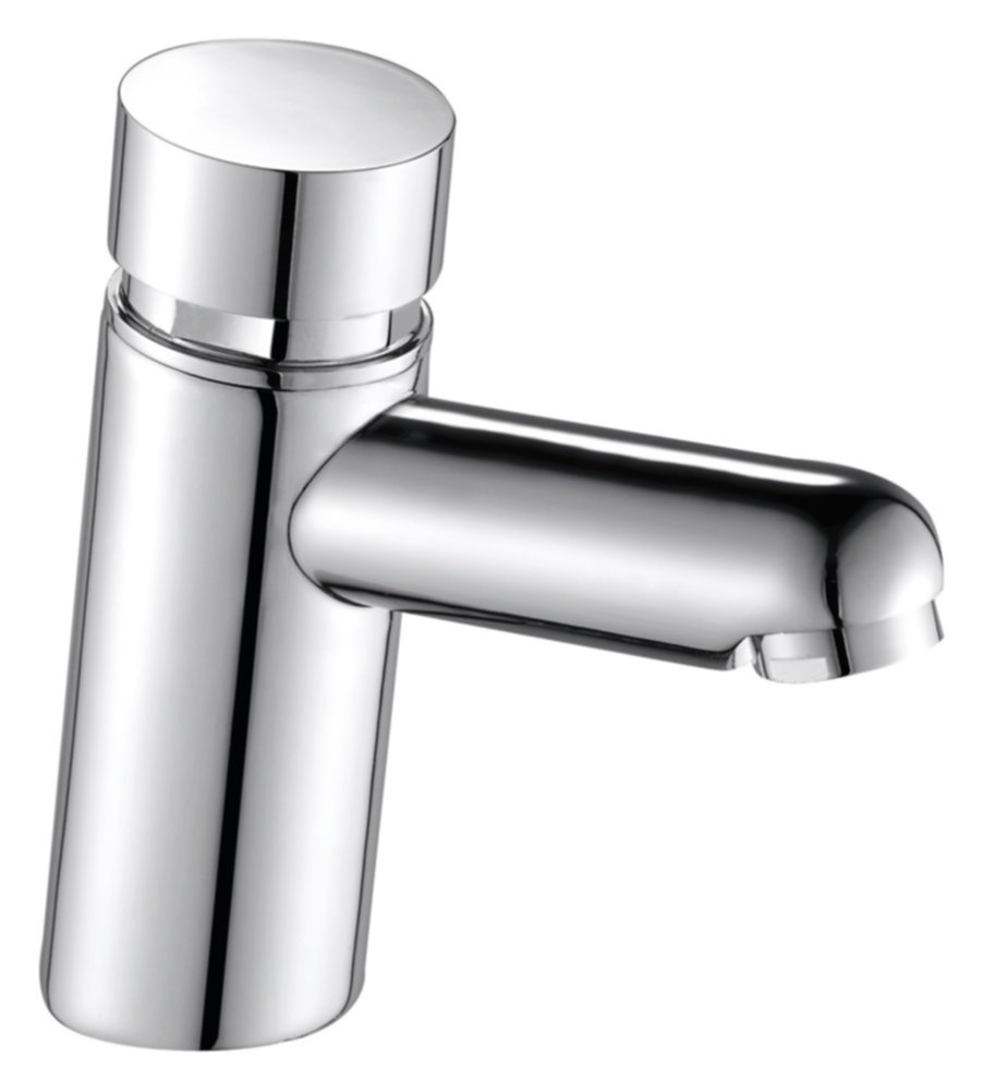 Robinet lave-main Temporisé à poussoir Push Trim chromé - INVENTIV