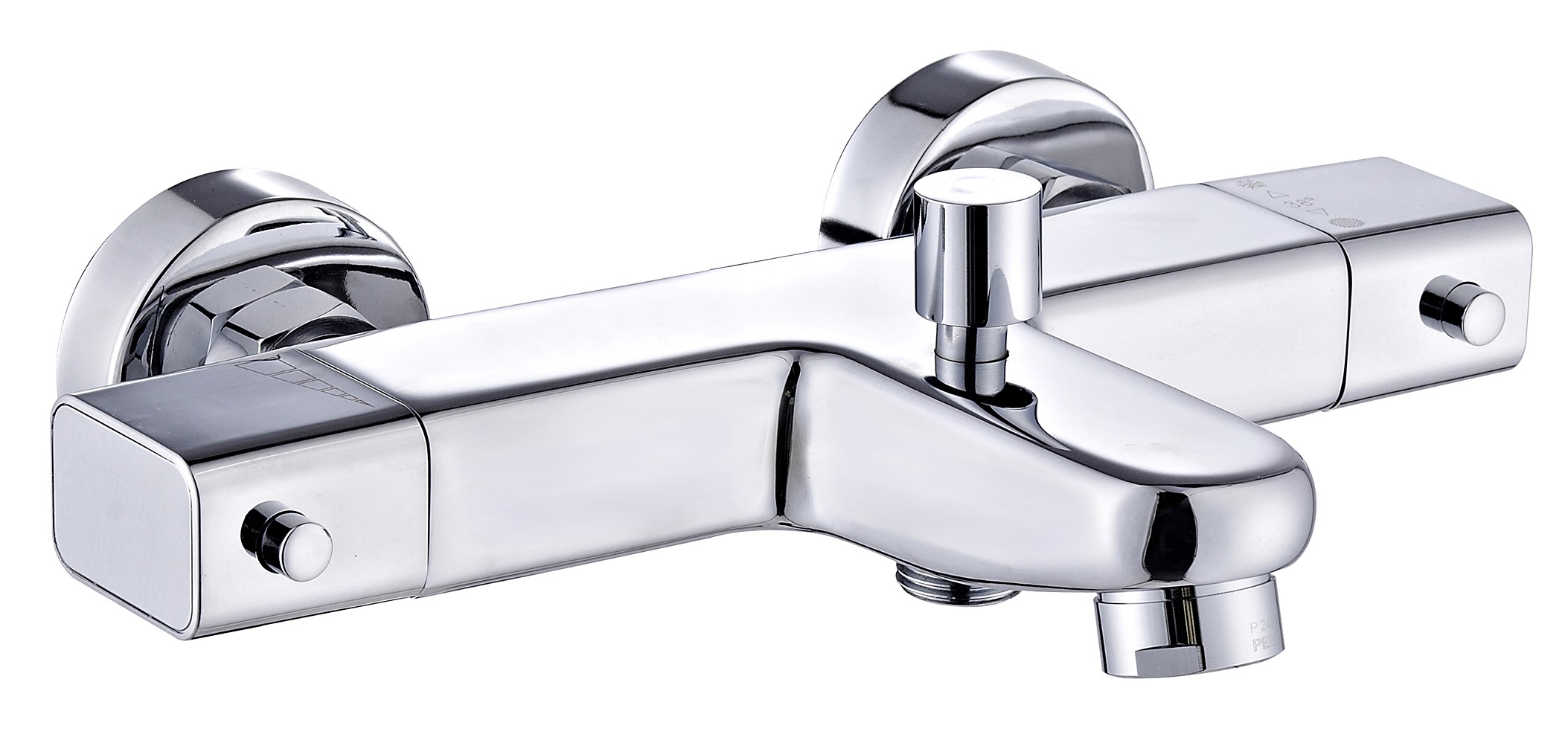 Mitigeur thermostatique bain/douche Alva chromé - INVENTIV