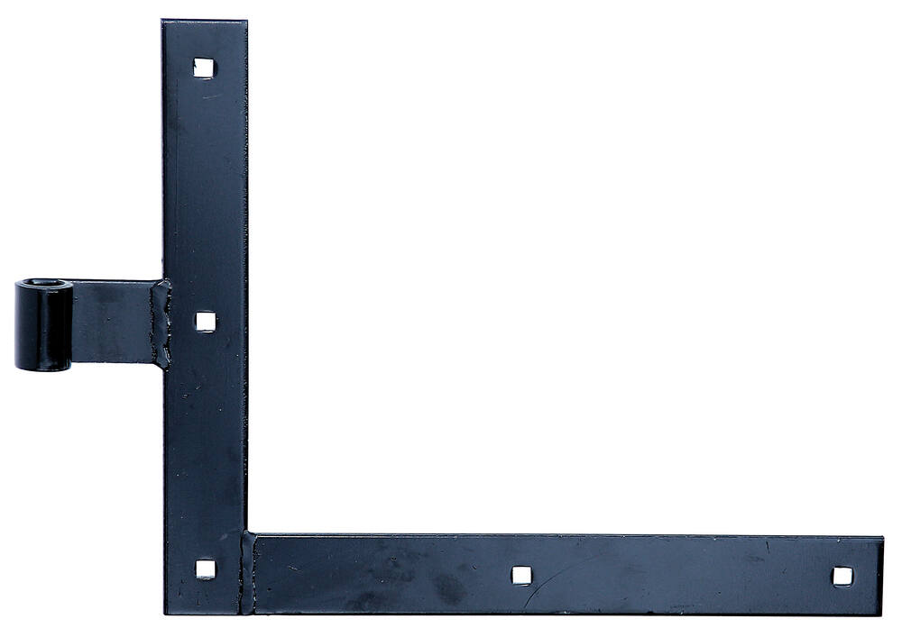 Penture équerre bout droit Ø14mm 25x3,5x30cm noir - ALBERTS