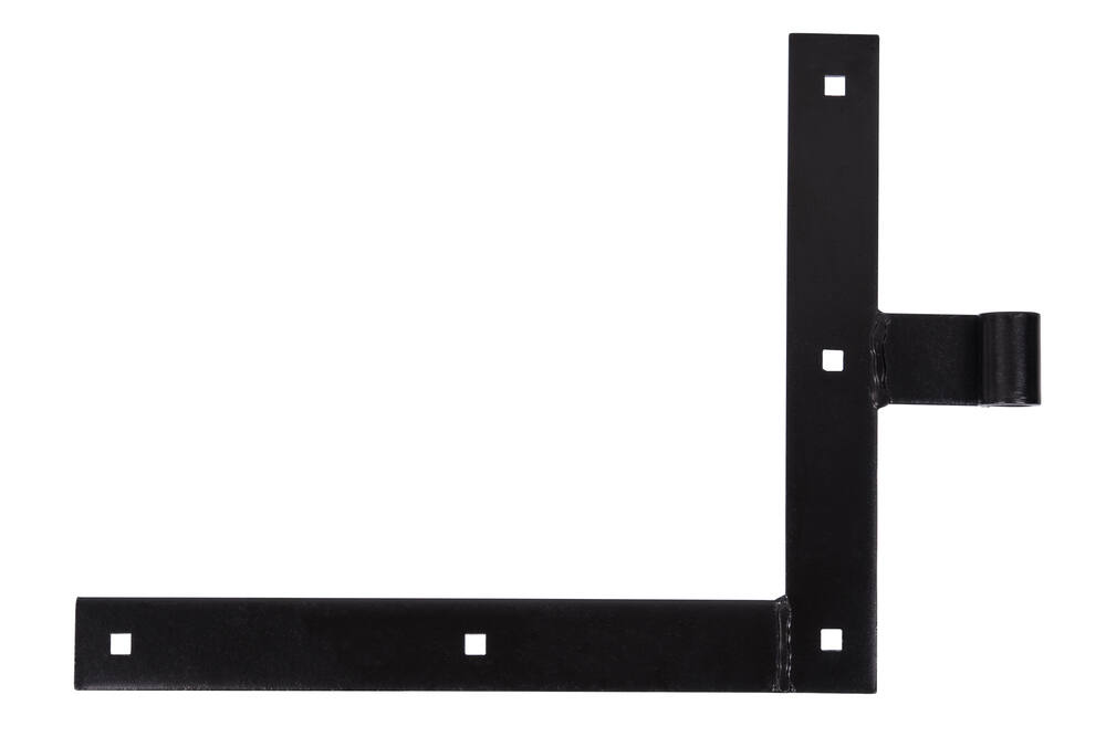 Penture équerre bout gauche Ø14mm 25x3,5x30cm noir - ALBERTS