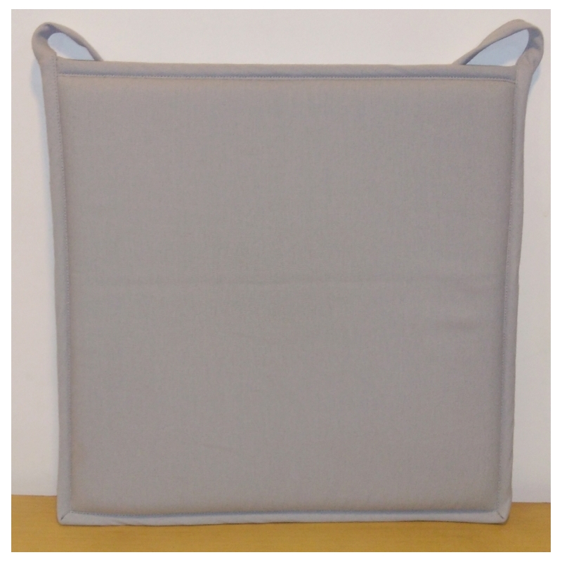 Galette de chaise plate Jaya gris clair 38x38cm - INVENTIV