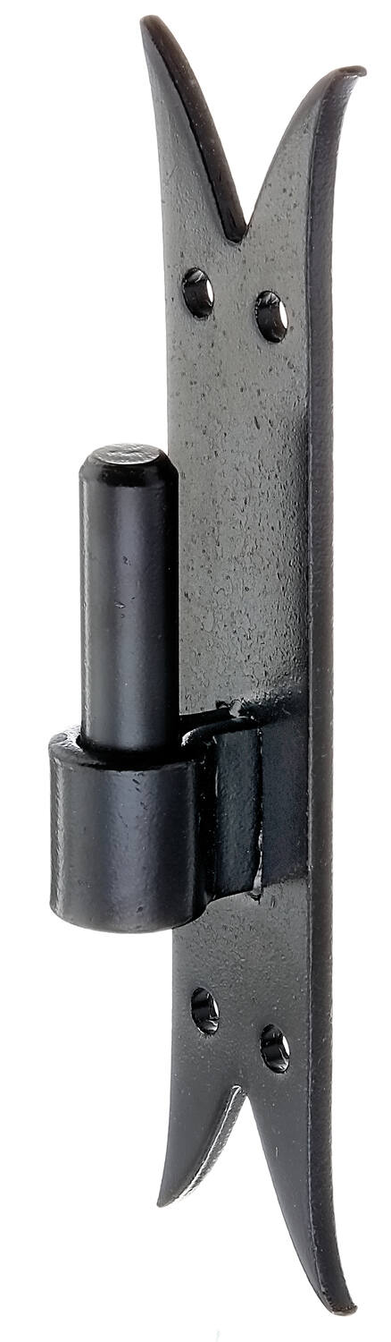Gond sur platine Crochet DI bout queue de carpe Ø16mm 20,5x5,4x4,5x0,5cm noir - ALBERTS