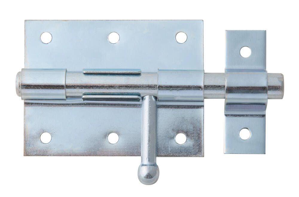 Verrou de box bouton + gâche attachée Ø11,5mm 6,3x11,6cm - ALBERTS