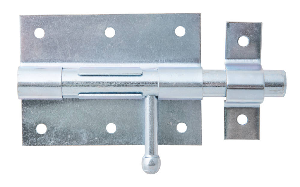 Verrou de box bouton + gâche attachée Ø13,5mm 6,7x13cm - ALBERTS