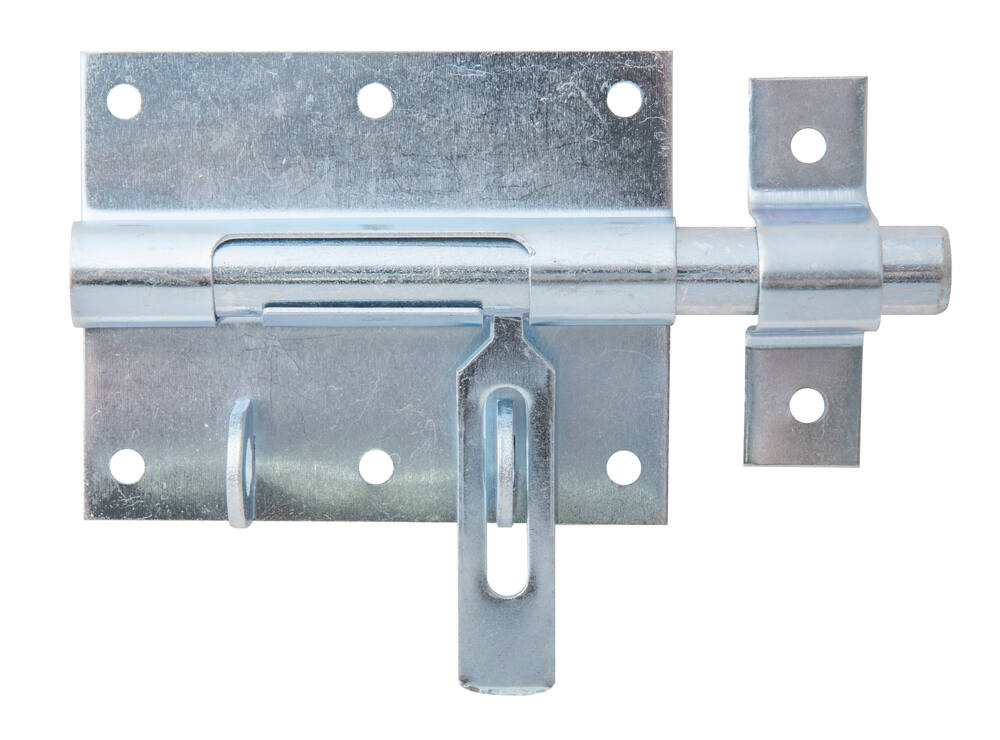 Verrou de box poignée plate + gâche attachée Ø13,5mm 7,3x13cm - ALBERTS