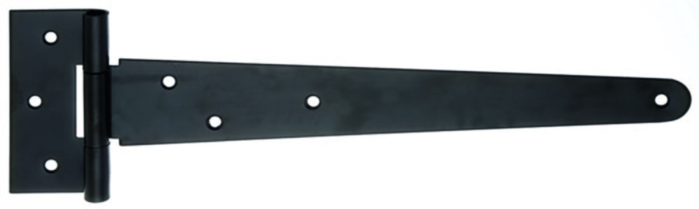 Penture anglaise + trous de vis fraisés Ø6mm 4,6x29,4cm noir - ALBERTS