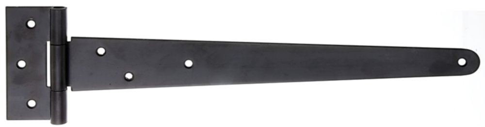 Penture anglaise + trous de vis fraisés Ø6mm 4,6x34,8cm noir - ALBERTS