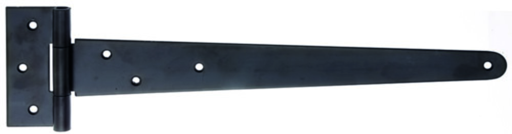 Penture anglaise + trous de vis fraisés Ø6mm 4,6x49,5cm noir - ALBERTS