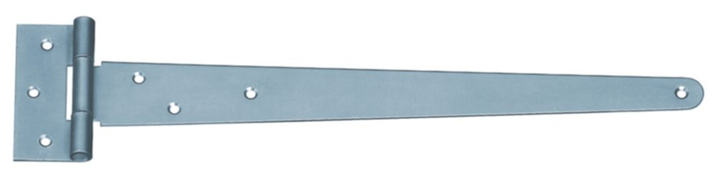 Penture anglaise + trous de vis fraisés Ø6mm 4,6x34,8cm Ep.2,5mm - ALBERTS