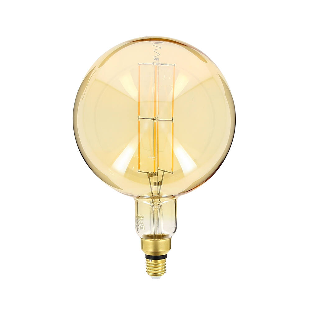 Ampoule led déco filament ambrée E27 800lm 8W blanc chaud - XANLITE
