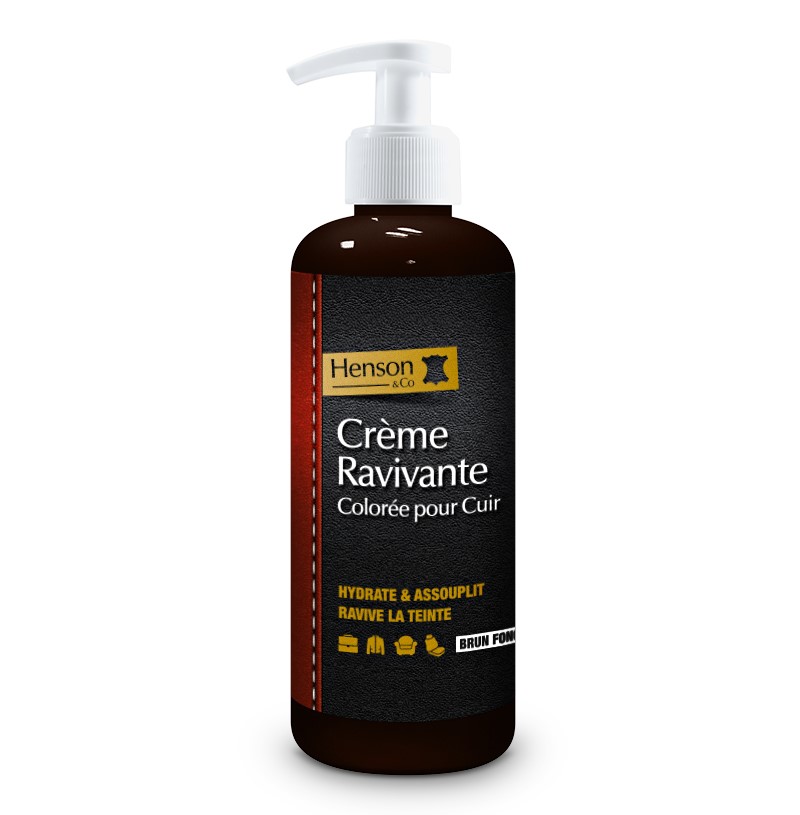Crème Ravivante Colorée Cuir Brun Foncé HENSON