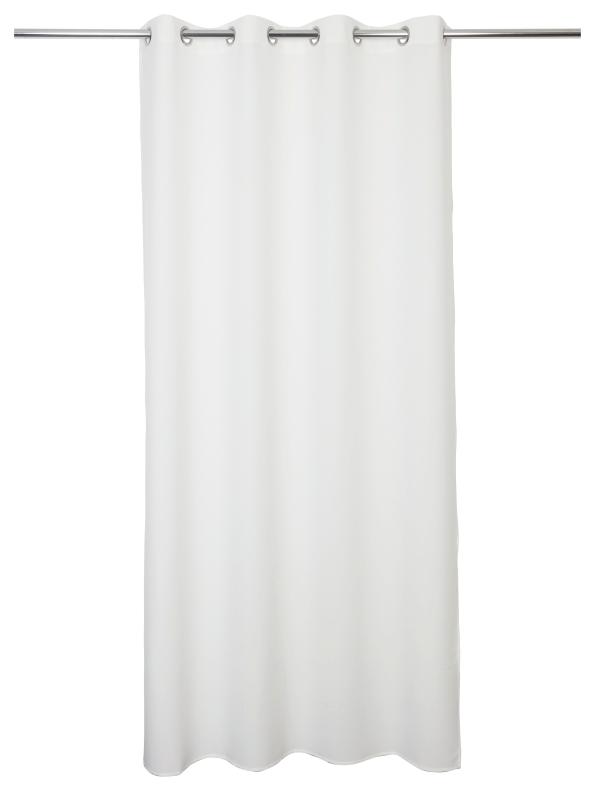 Rideau Lys blanc polycoton 140x240 cm - INVENTIV
