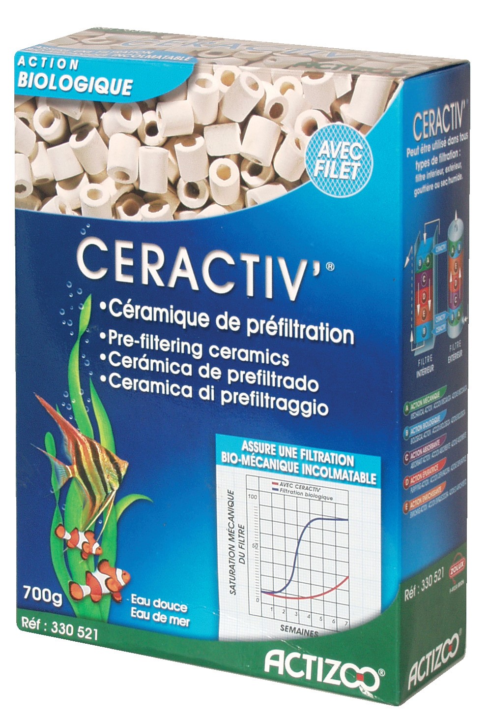 Céramique de Préfiltration Aquarium Bio Ceractiv 1L - ZOLUX
