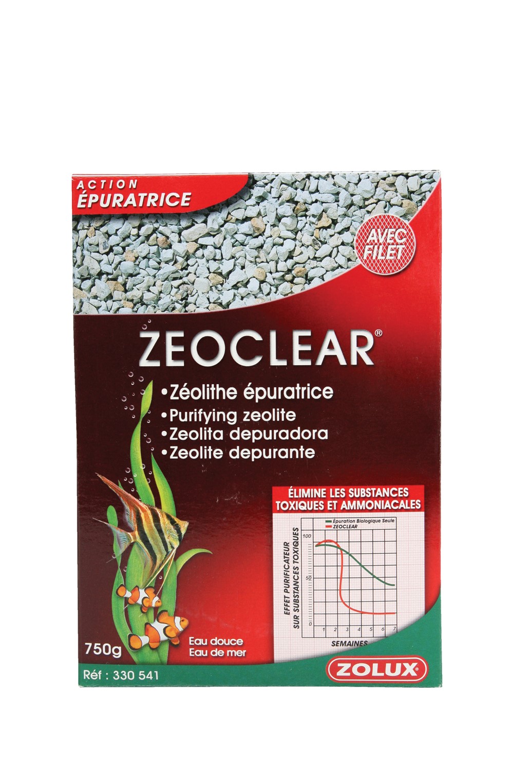 Filtration Aquarium Zeolithe Minérale Naturelle Zeoclear 1L - ZOLUX
