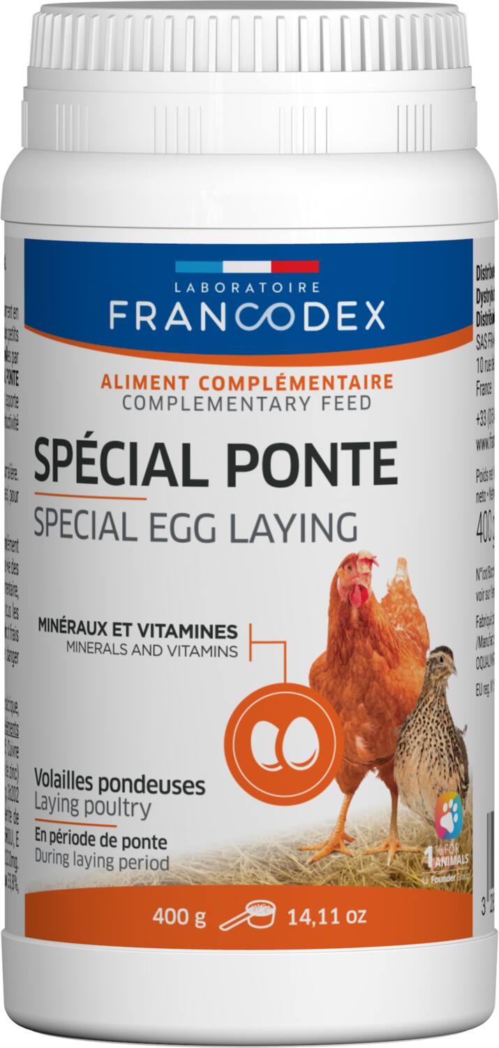 Complément alimentaire volailles pondeuses Spécial Ponte 250gr - FRANCODEX