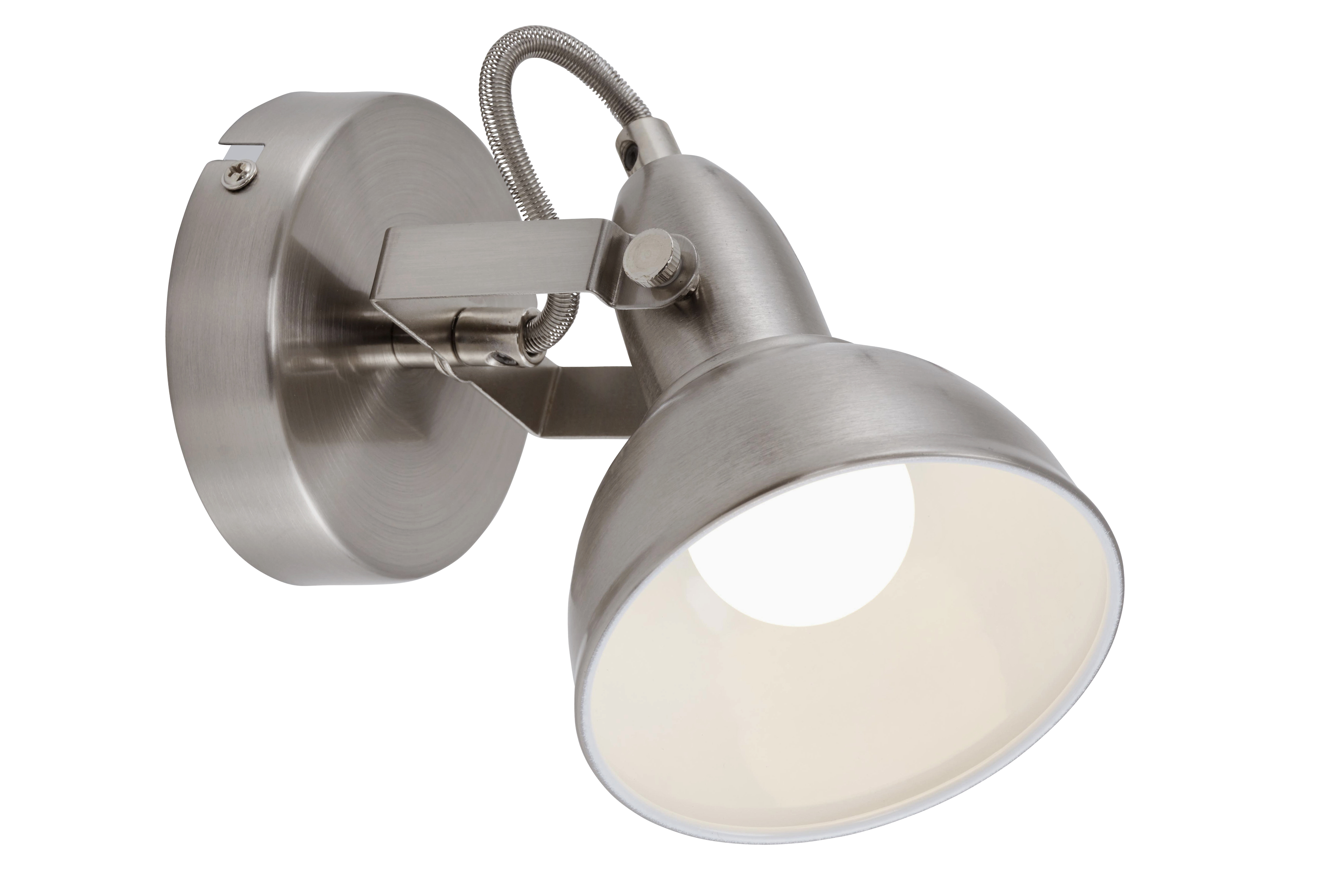 Spot rotatif métal / satin-blanc 156x100mm