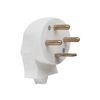 Fiche Mâle 3P+T 20A Sortie Latérale Blanc - DEBFLEX