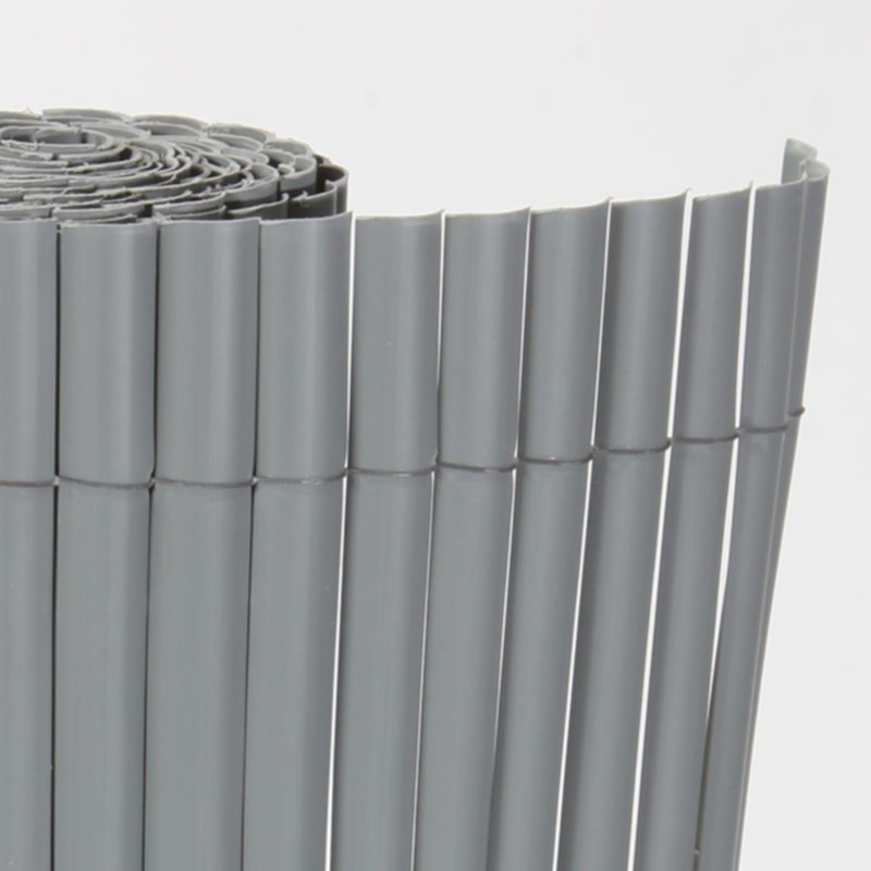 Canisse simple face PVC Plastic'Eco occultant 85% 1x3m Gris - SICATEC