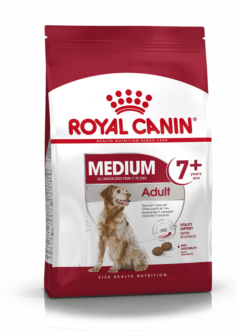 Croquette Chien Medium Adult 7+ 4kg - ROYAL CANIN