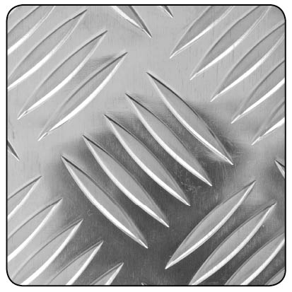 Tôle alu damier brut 1000x500mm - CQFD