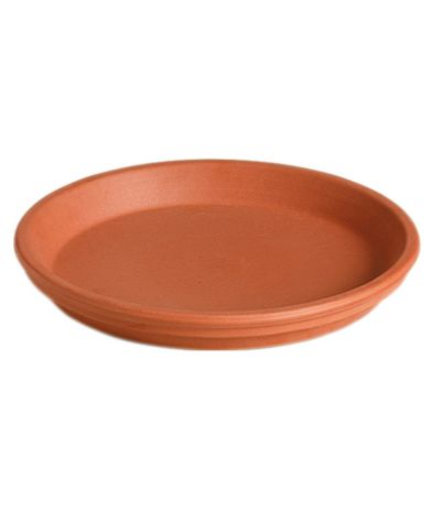 Soucoupe imperméable pot rond terre cuite deroma 25 cm - DEROMA