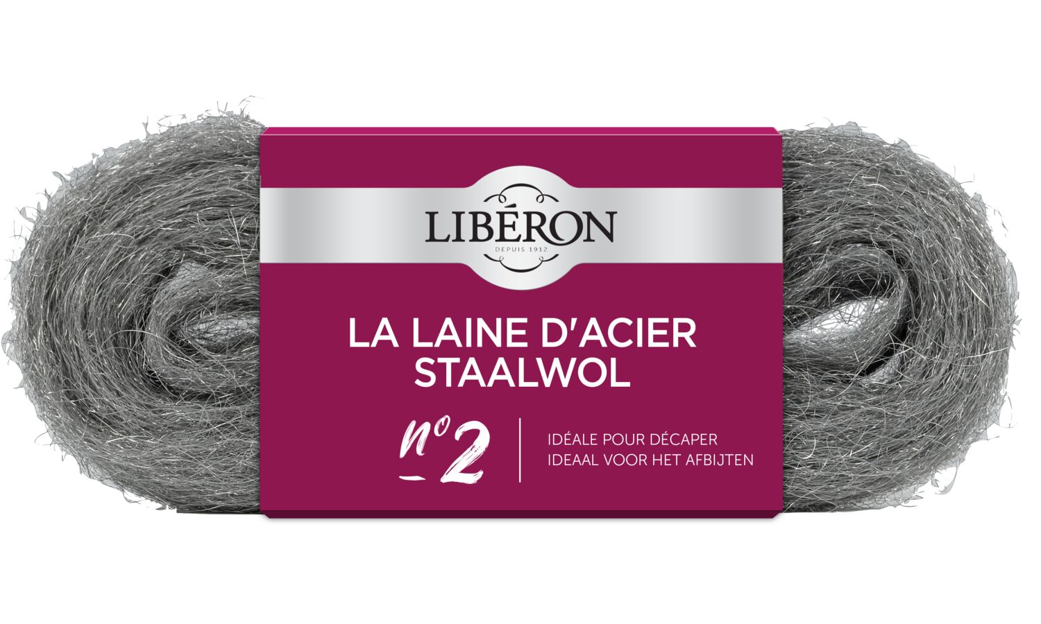 Laine Acier n°2- 150Gr LIBERON