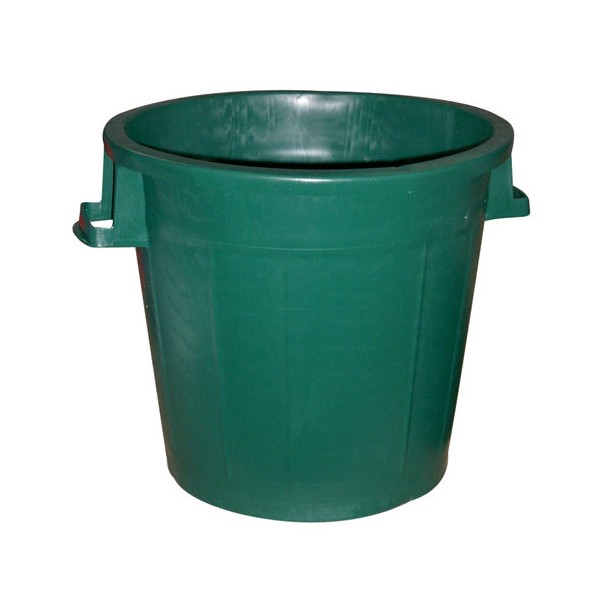 Poubelle d'extérieur sans couvercle - 50 L vert - EDA