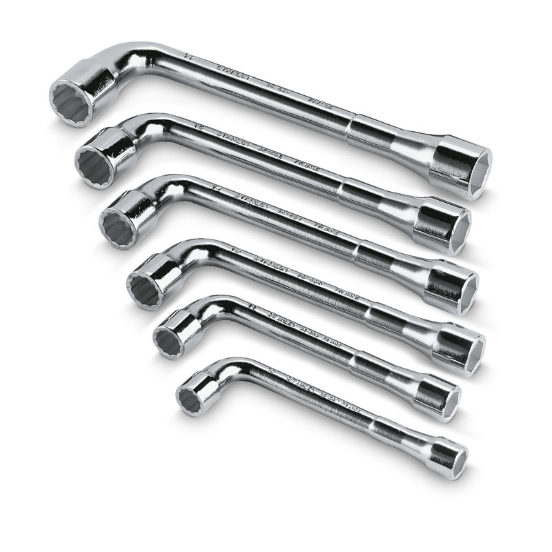 Jeu de 6 clés à pipe débouchées 12 pans