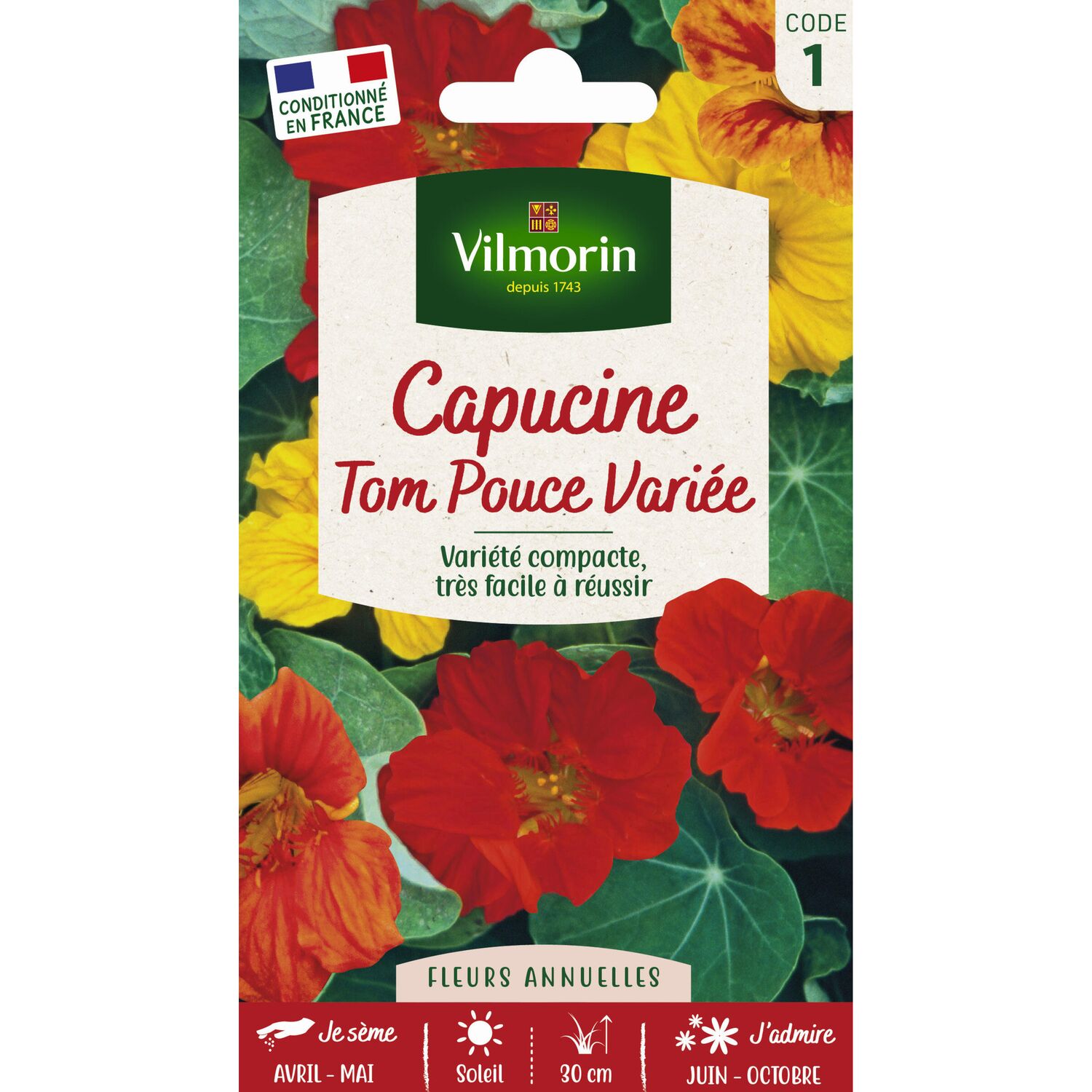 Graines Capucine Tom Pouce en Mélange - VILMORIN