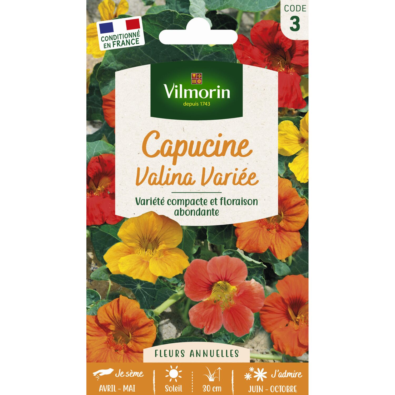 Graines Capucine Valina Variée - VILMORIN