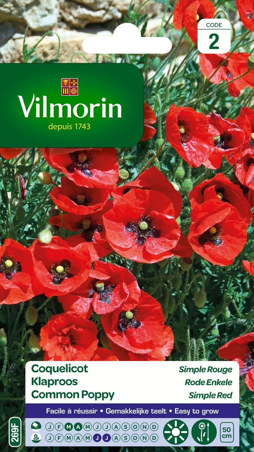Graines Coquelicot Simple Rouge - VILMORIN
