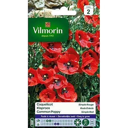 Graines Coquelicot Simple Rouge - VILMORIN