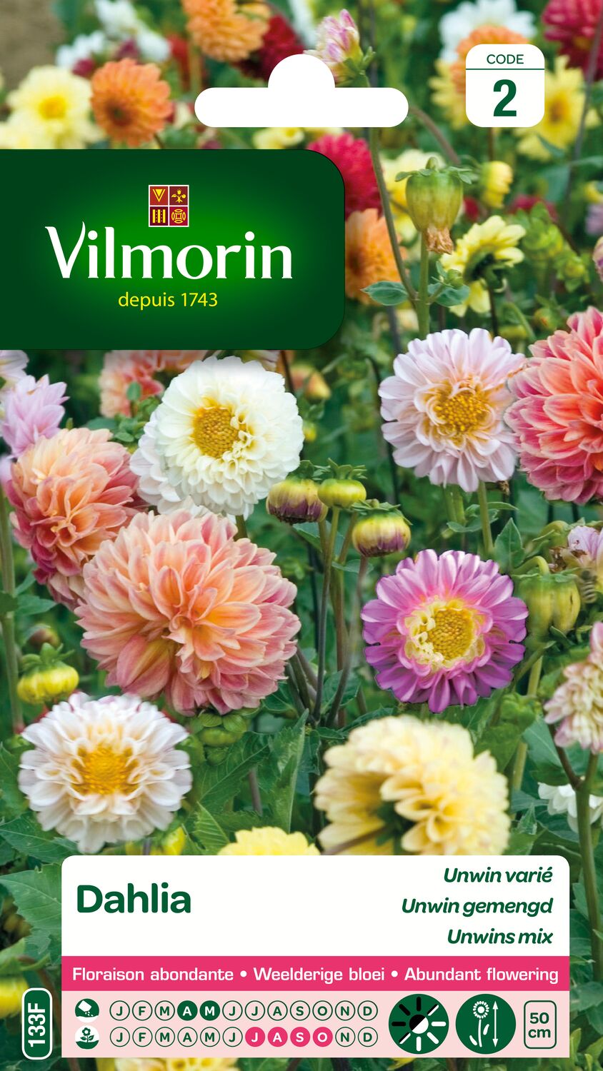Graines Dahlia Unwin Varié - VILMORIN
