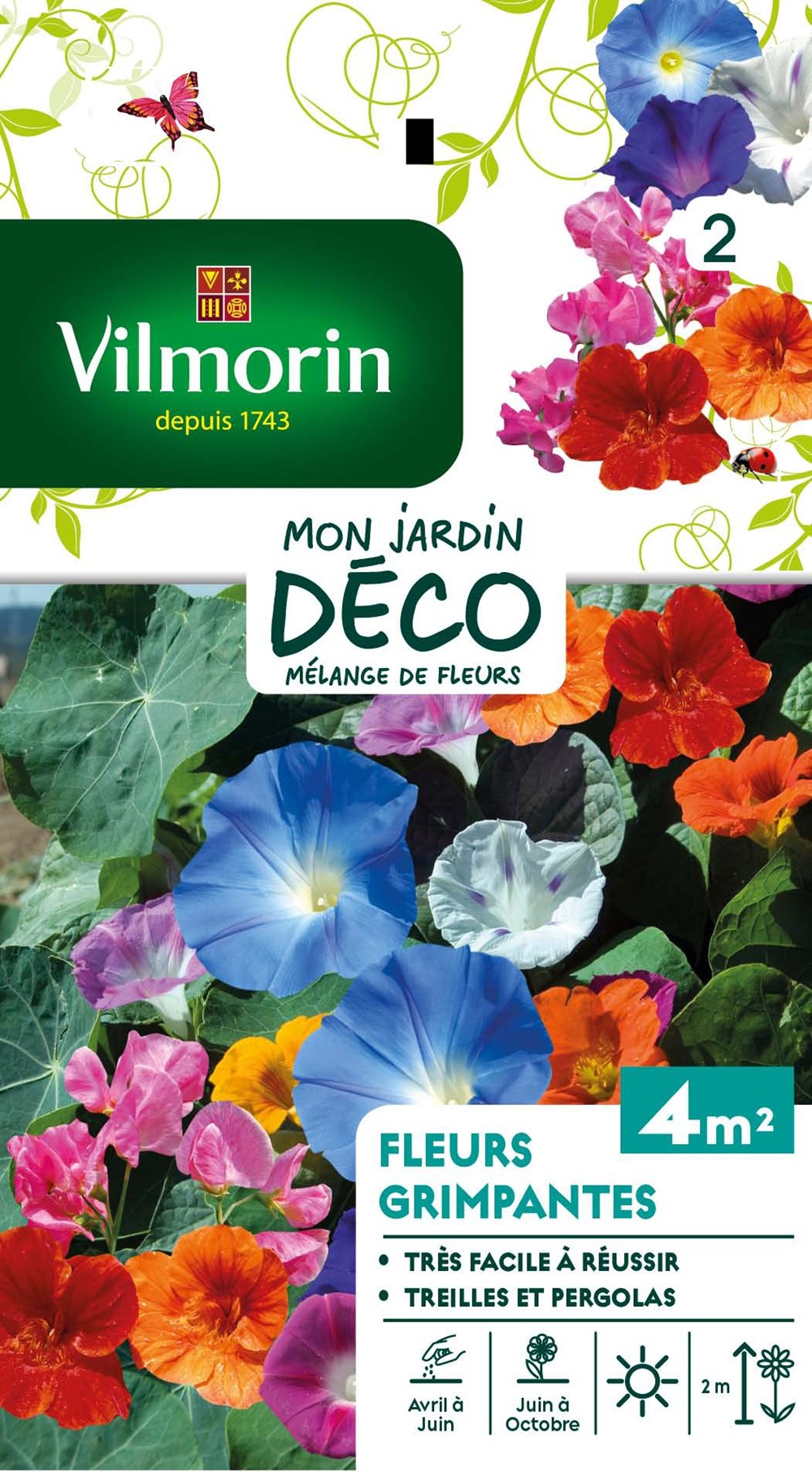 Graines Mélange de Fleurs Grimpantes 4m² - VILMORIN
