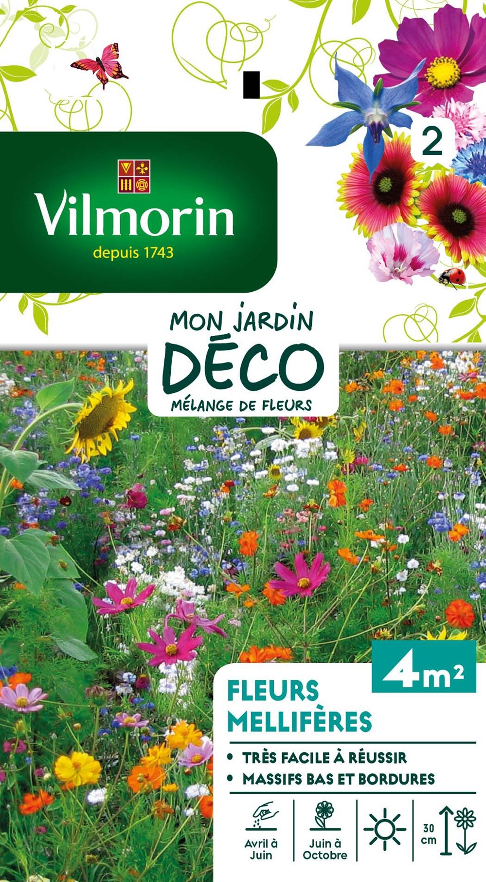 Graines Mélange de Fleurs Mellifères 4m² - VILMORIN