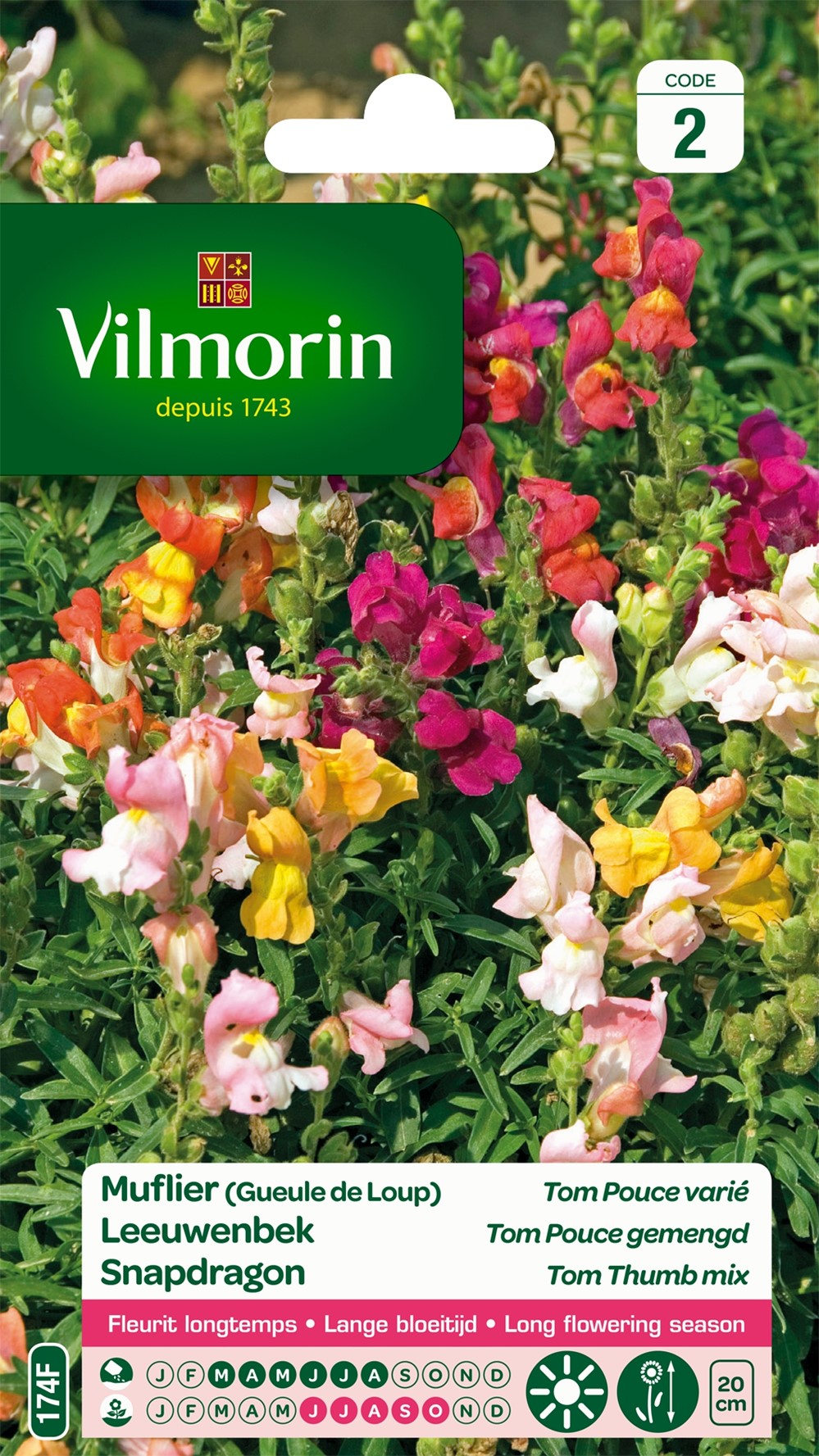 Graines Muflier Tom Pouce Varié - VILMORIN