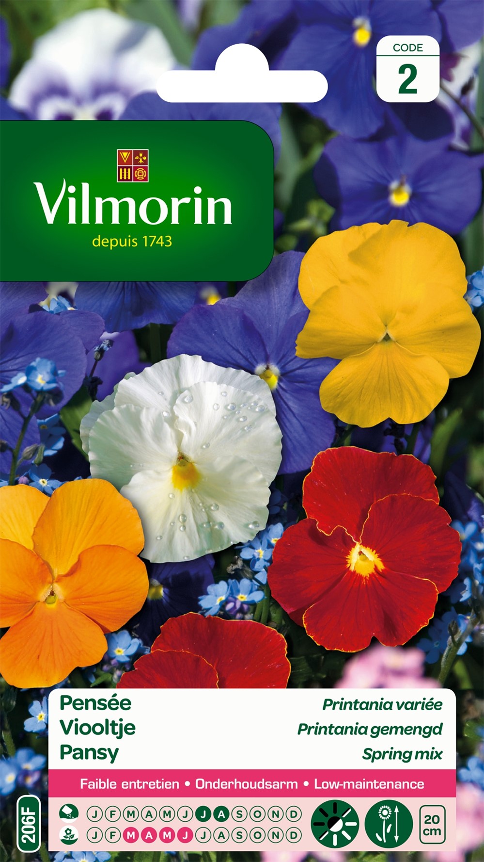Graines Pensée Printania Variée - VILMORIN