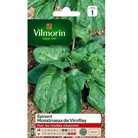 Graines Epinard Monstrueux de Viroflay - VILMORIN
