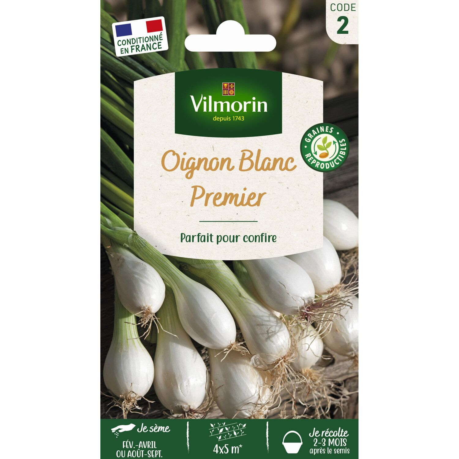 Graines Oignon Blanc Premier - VILMORIN