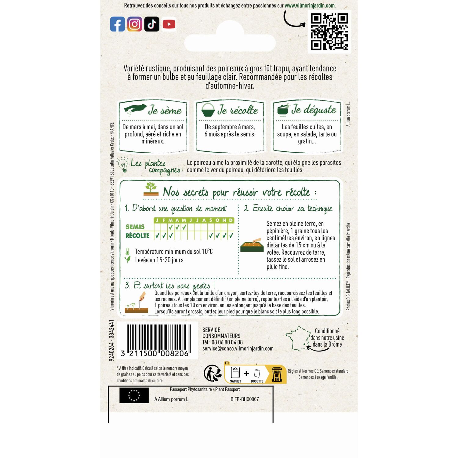Graines Poireau de Carentan 2 - VILMORIN