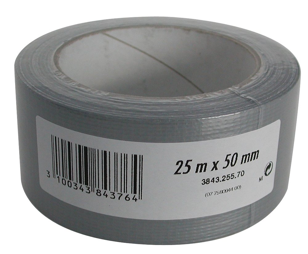 Toile renfort étanche coloris alu 25mx50mm