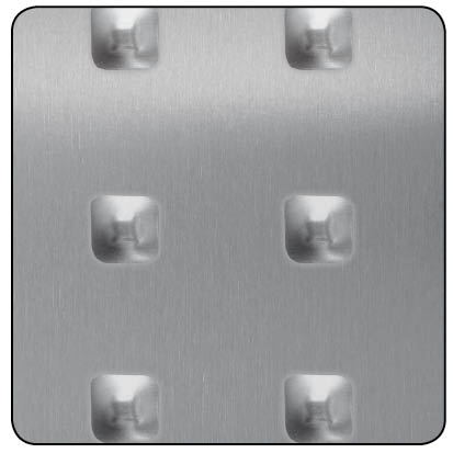 Tôle alu inc.carrés 1000x500mm