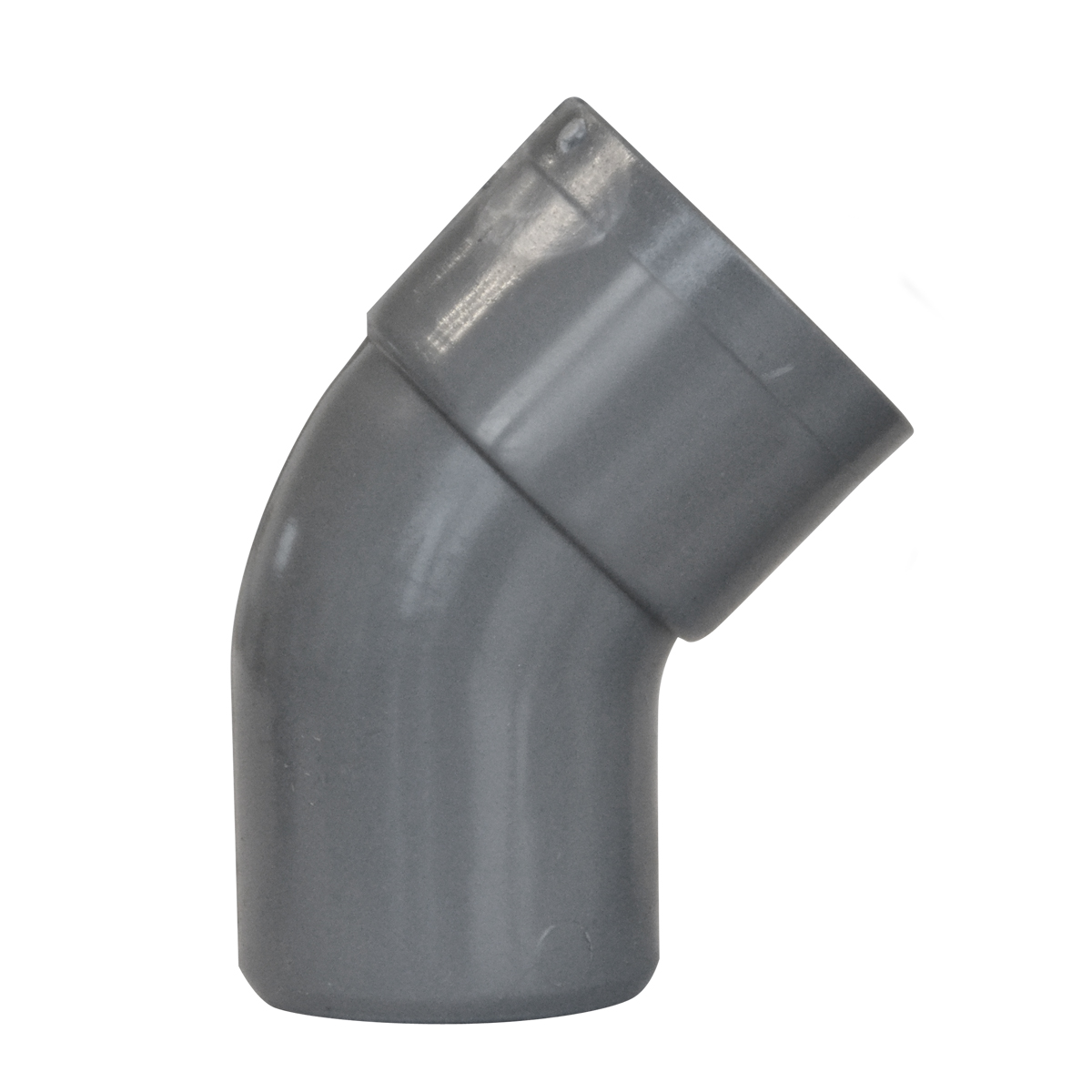 COUDE PVC A COLLER MÂLE FEMELLE Ø 125 45°