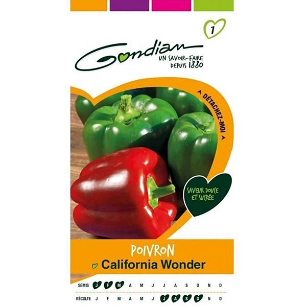 Graines Piment/Poivron California Wonder - GONDIAN