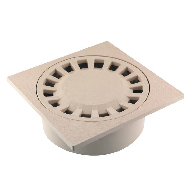 Siphon de cour PVC 200x200mm sable - FITT