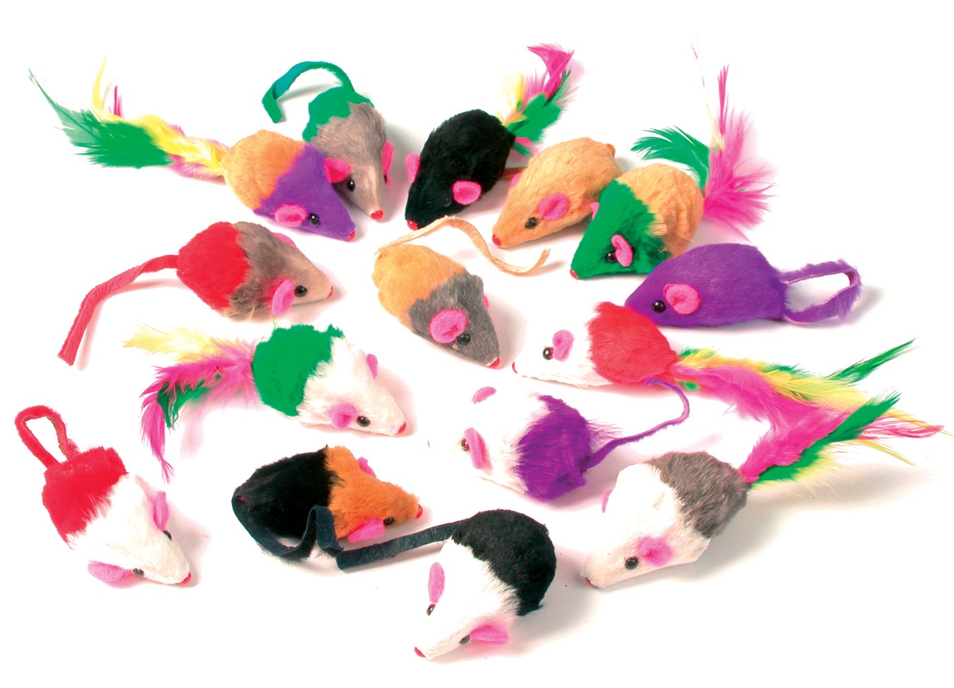 24 Jouets Souris Fourrure Chat - ZOLUX