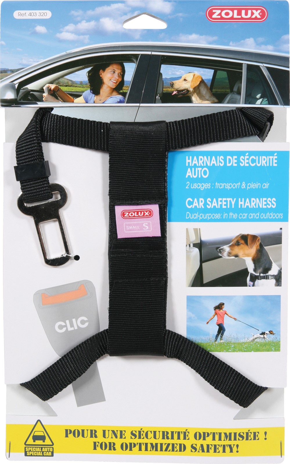 Harnais de Sécurtité Voiture Chien S - ZOLUX